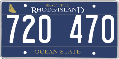 RI license plate 720470