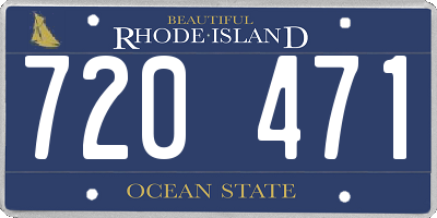 RI license plate 720471