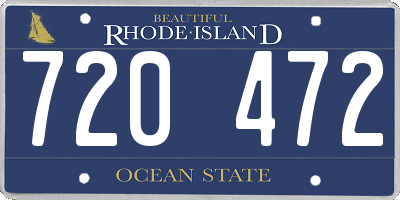 RI license plate 720472