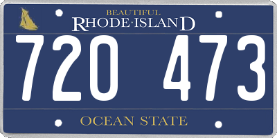 RI license plate 720473