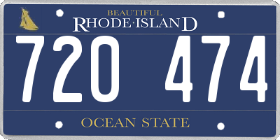 RI license plate 720474