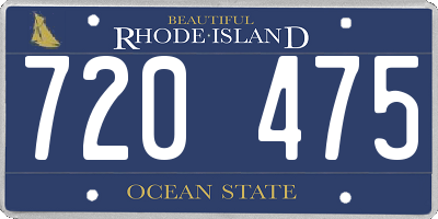 RI license plate 720475