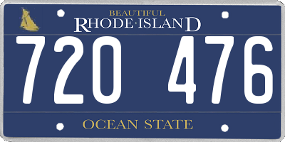 RI license plate 720476