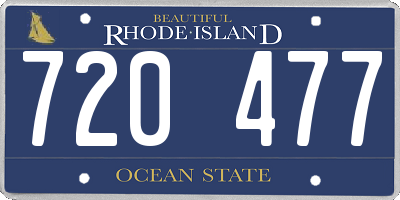 RI license plate 720477
