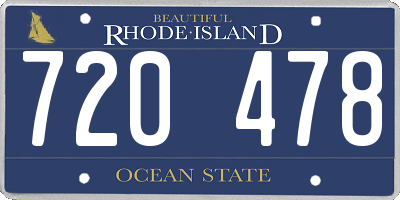 RI license plate 720478