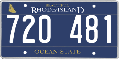RI license plate 720481