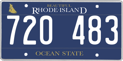 RI license plate 720483