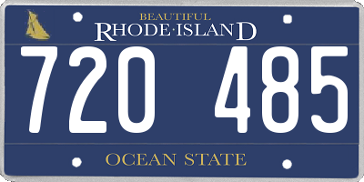 RI license plate 720485