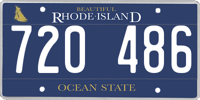 RI license plate 720486