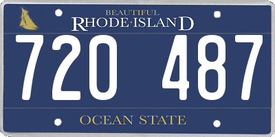 RI license plate 720487