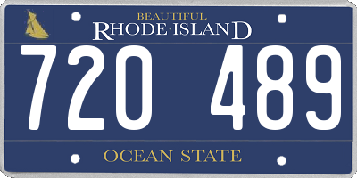 RI license plate 720489