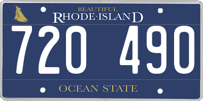 RI license plate 720490