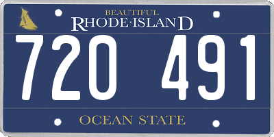 RI license plate 720491