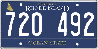 RI license plate 720492