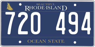 RI license plate 720494
