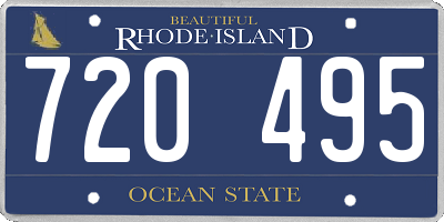 RI license plate 720495
