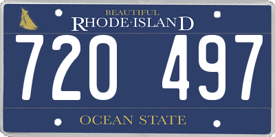 RI license plate 720497
