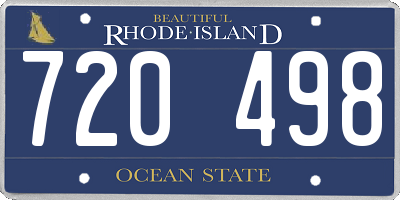 RI license plate 720498