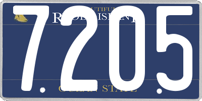 RI license plate 7205