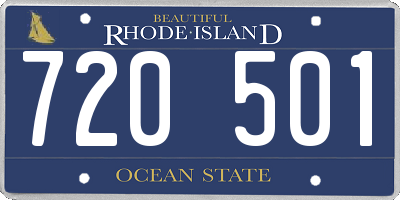 RI license plate 720501