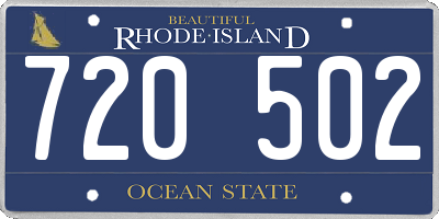 RI license plate 720502