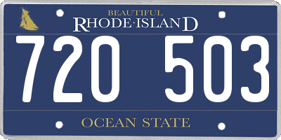 RI license plate 720503