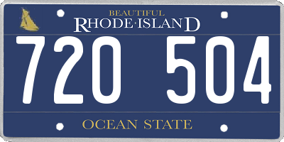RI license plate 720504