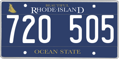 RI license plate 720505