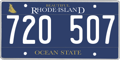 RI license plate 720507