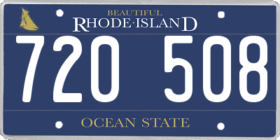 RI license plate 720508