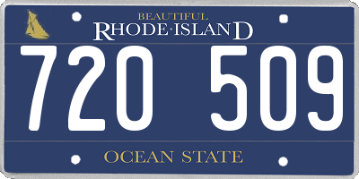 RI license plate 720509