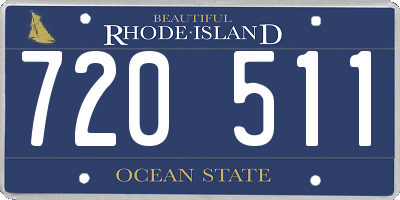 RI license plate 720511