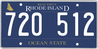 RI license plate 720512