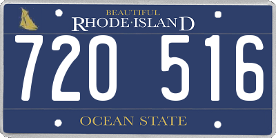 RI license plate 720516