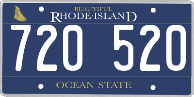 RI license plate 720520