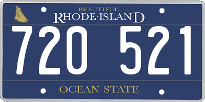 RI license plate 720521
