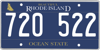 RI license plate 720522