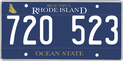 RI license plate 720523
