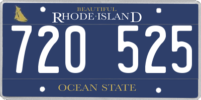 RI license plate 720525