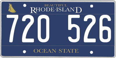 RI license plate 720526