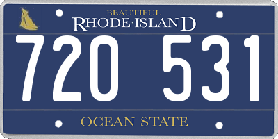 RI license plate 720531