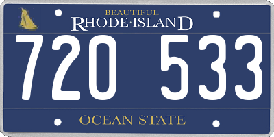 RI license plate 720533
