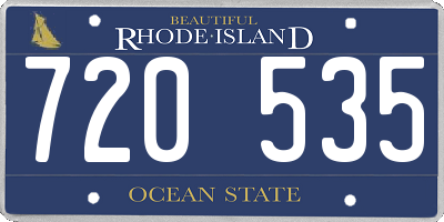 RI license plate 720535
