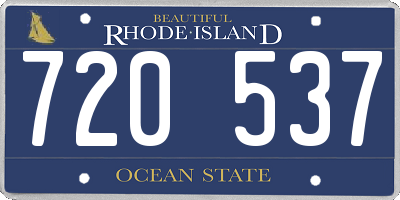 RI license plate 720537