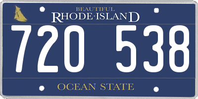 RI license plate 720538