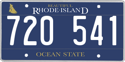 RI license plate 720541