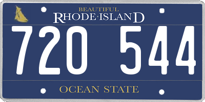 RI license plate 720544