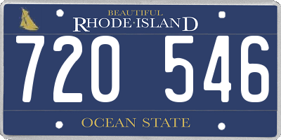 RI license plate 720546