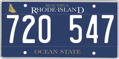 RI license plate 720547