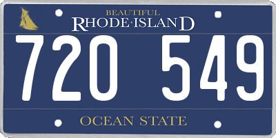 RI license plate 720549